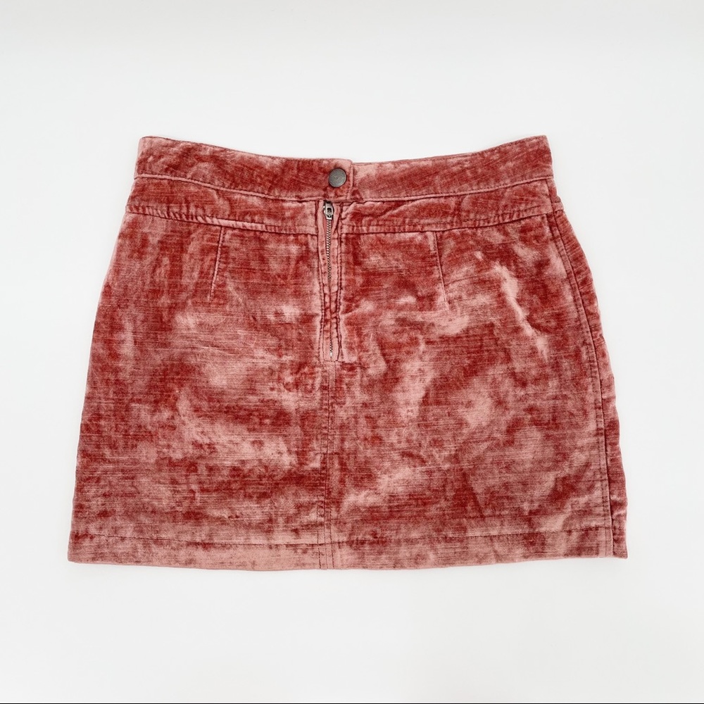 Free People Dust to Dust Velvet Mini Skirt Size 8